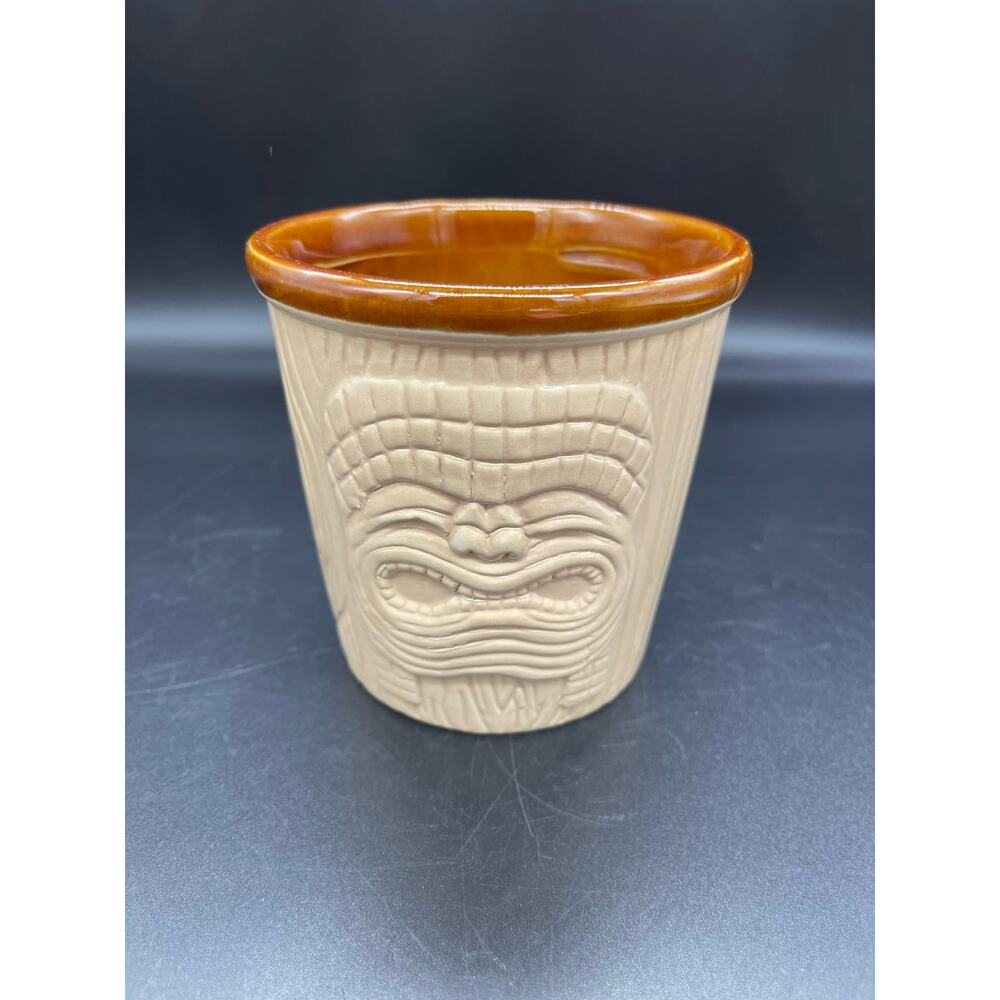Tiki Mug 3 Face DW544 Disneyworld 4.25" *See Photo Chip on Bottom Edge